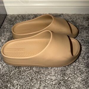 Zara Beige Slide Sandals 38